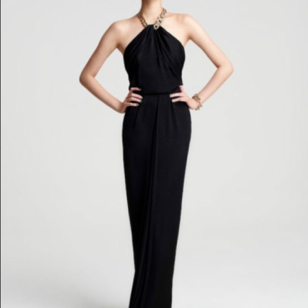 BCBG Chain Halter Gown, size 2